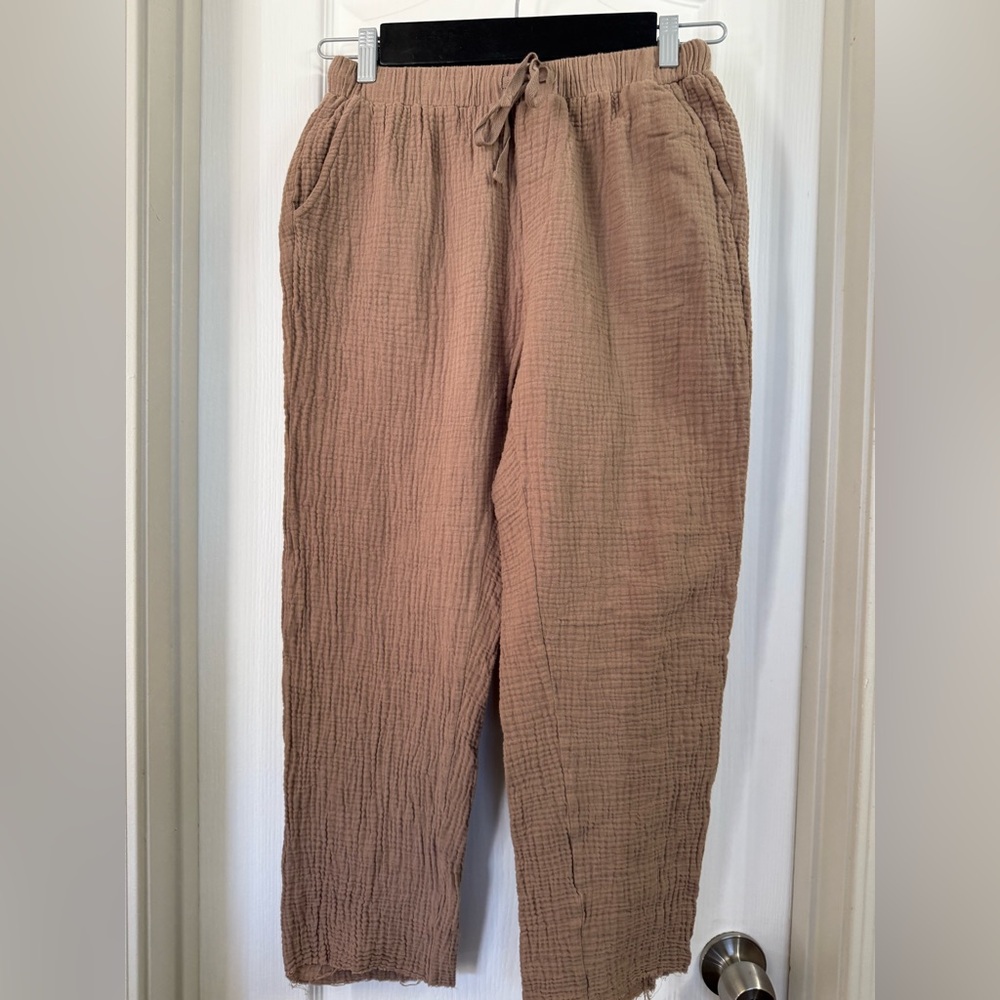 Royalty For Me Taupe Cotton Pants Size S-
